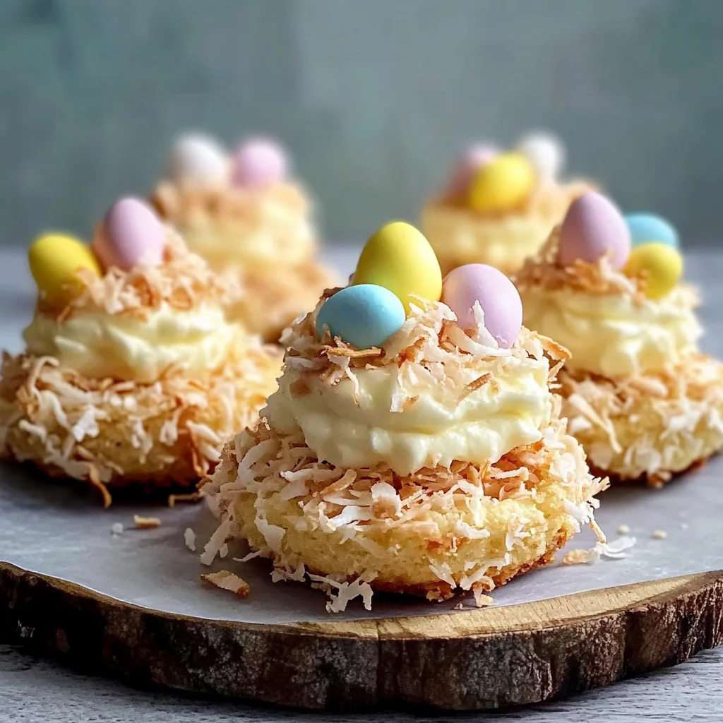 Coconut Macaron Cookie Nests Recipe