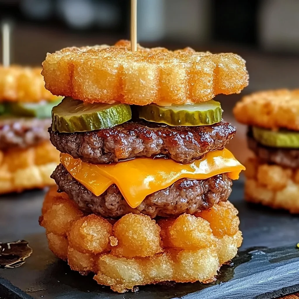 Mini Tater Tot Cheeseburgers