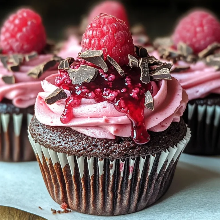 Raspberry Chocolate Lava Cupcakes