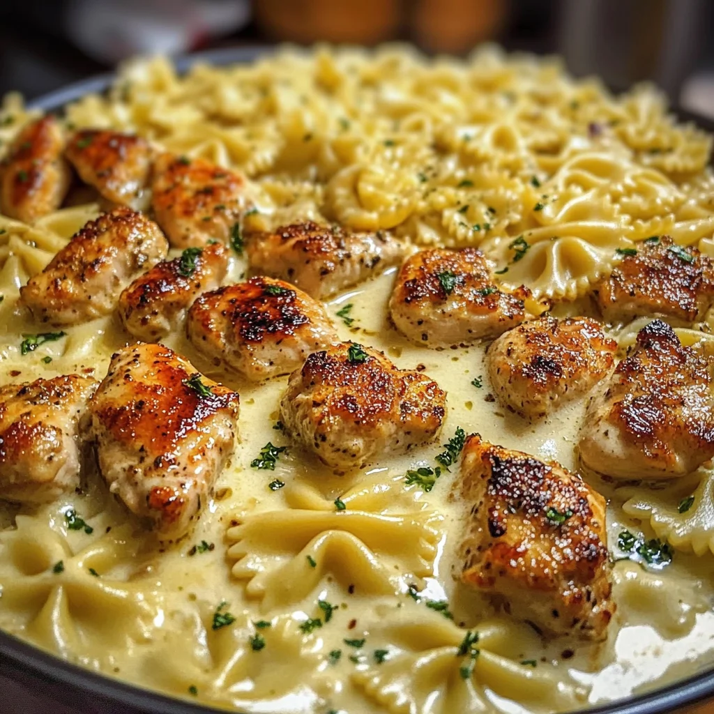 Creamy Cajun Chicken Bowtie Pasta