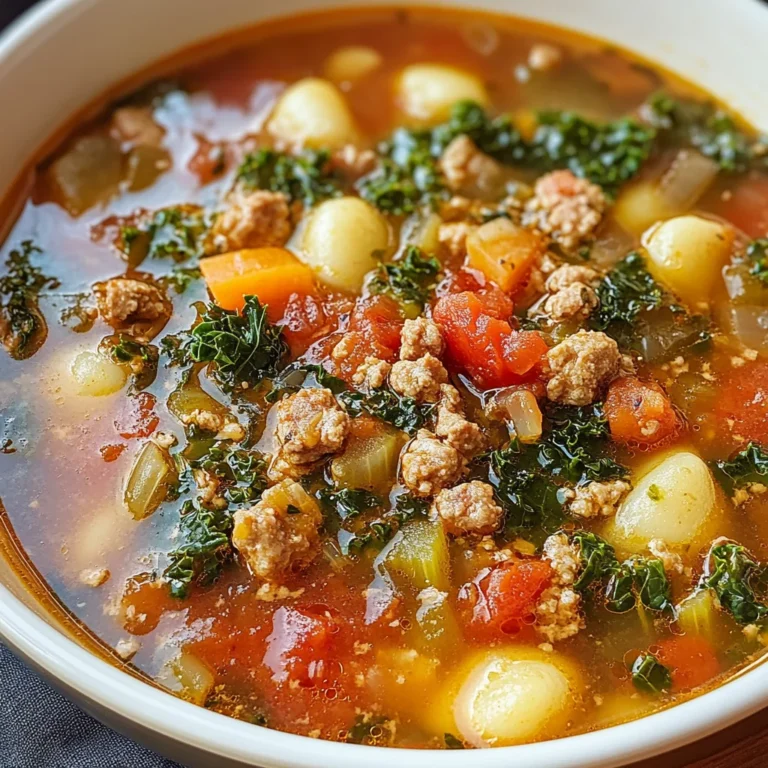 Italian Vegetable Soup with Spicy Sausage