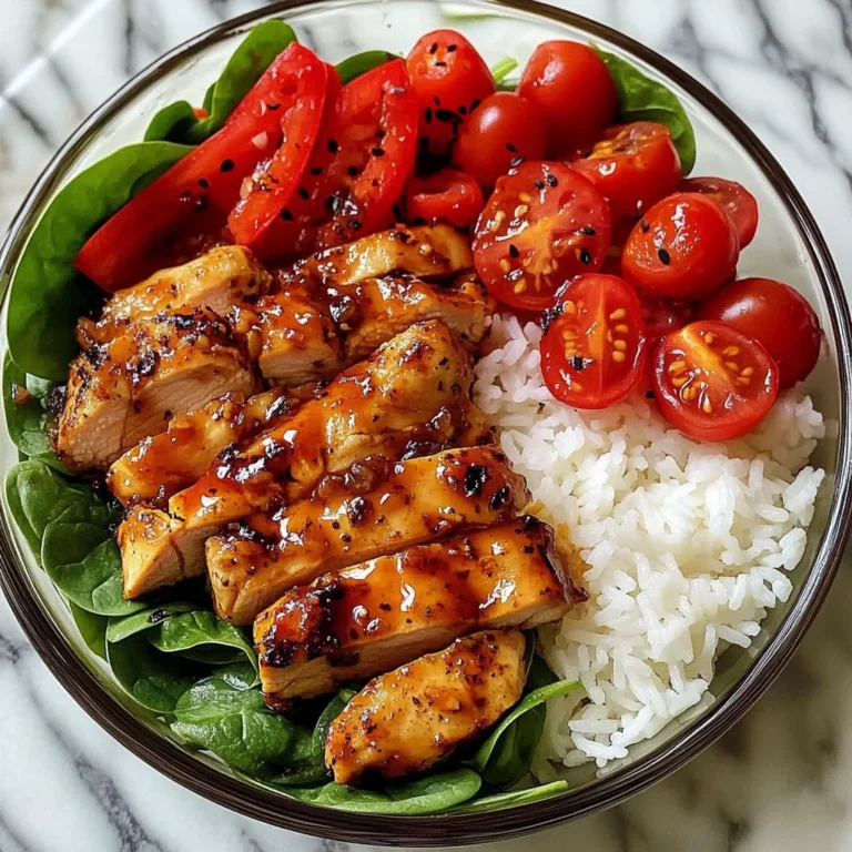 Spicy Honey Garlic Chicken Meal Prep Bowl