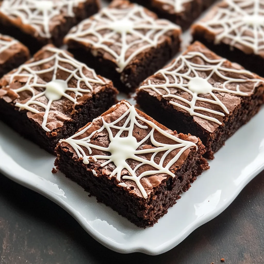 Spider Web Brownies