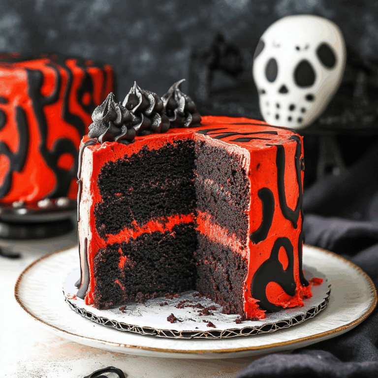 Spooky Halloween Marble Cake