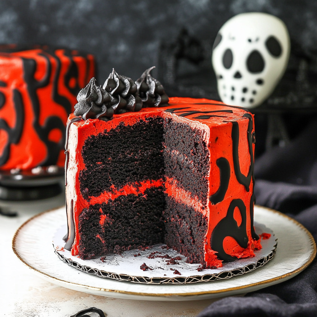 Spooky Halloween Marble Cake
