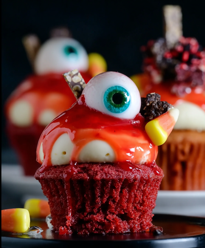 Halloween Augapfel Cupcakes